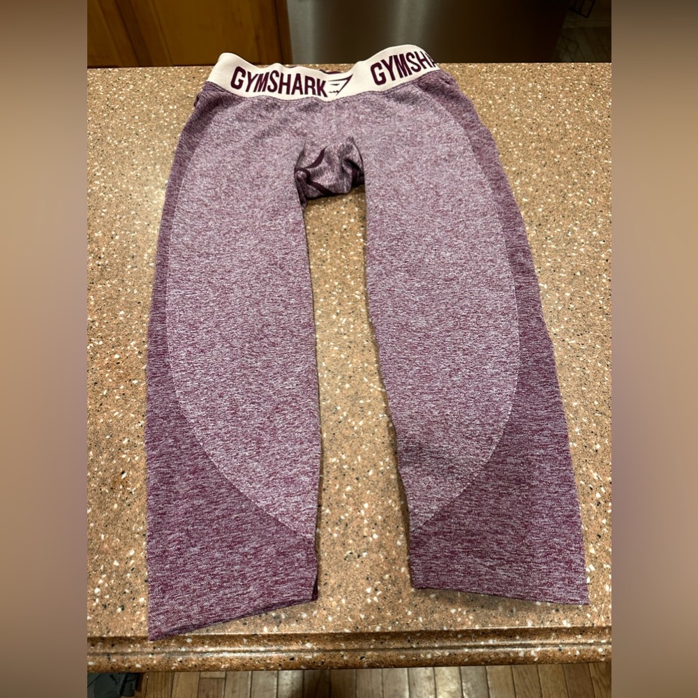 Gymshark Spellout Waistband Leggings Purple Space dye Sz S